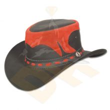 Black Nubic Leather Hat
